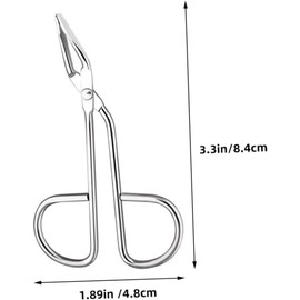 Leanockesa 2pcs Professional Stainless Steel Eyebrow Scissor Pliers Straight Tip Flat Tweezers Clip Hair Remover Eyebrows Shaped Tool for Lady Women Men(Silver)