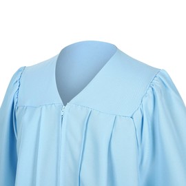 Erligo Unisex Matte Graduation Gown and Cap Set with Tassel for Middle High School Bachelor (Sky Blue, 42)
