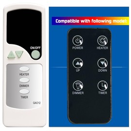 XINJISHIMIN Replacement Remote Control for Great World Electric Fireplace GW-5078BE-TNB GW-5078