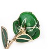 Forever Green Rose 24K Real Artificial Flower with Leaf and