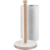 Saddet Stylish White Marble Paper Towel Holder Countertop Kitchen with