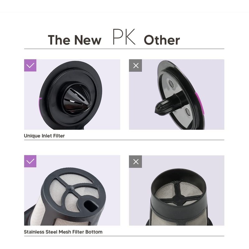 Reusable k Cups for Kerig with Bottom Mesh, Reusable Coffee