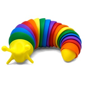 Toy Jam SLUGIS Babositas (Arcoiris). Juguete Sensorial para el Estrés y Ansiedad. Regalo para Niños y Adultos!