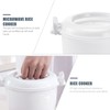 Microwave Rice Cooker Rice Steamer: Round Microwave Food Container Microwaveable