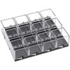 Zerodeko 12pcs Rock & Mineral Collection Box, Transparent Plastic Specimen