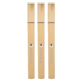 3pcs Gold Retractable Lip Brush Portable Soft Hair Double Ended Concealer Lip Makeup Brush Cosmetic Tool