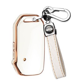 ontto Car Key Case Fits Kia Sportage Ceed Soul Sorento Cerato Forte NIRO Stinger R GT K5 TPU Protective Key Case Key Case Key Case Key Box 3 Buttons Golden Beige