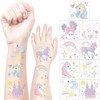 Cheerland 108 tatuajes de unicornio para niñas, decoraciones para fiestas