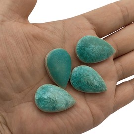 105 Pieces 28mm x 18mm Ceramic Raindrop Mosaic Tiles, 500g Mosaic Tile Pieces for Handmade Mosaic Making, Art Projects, Home and Outdoor Decoration (Ice Crystal Green)