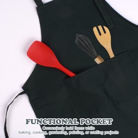 Sinland Kids Apron Children's Chef Apron for Cooking Baking Painting 2 Pack (Black, S)