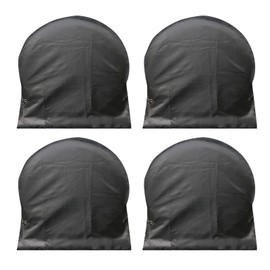 Tire Covers, 4pcs Black Outdoor Waterproof Tire Covers, Waterproof Anti-UV Snow Sun Rain Tire Protector Covers for RV, Truck,Trailer, Camper (30-32 Inch)