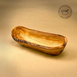 Olive wood bowl, baguette bowl, oblong in natural cut from 20 cm, 30cm