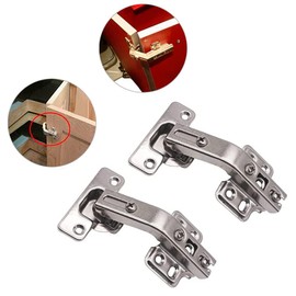 135 Degree Angle Hinge with Screw Combination Folding Corner Door Hidden Hinge for Kitchen Cabinet Wardrobe Furniture Corner Door Pack of 2