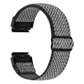 TumCez 22 mm QuickFit Bracelet for Garmin Fenix 8 47 mm/Fenix E 47 mm/Fenix 7/Fenix 7 Pro/Fenix 6/6 Pro/Fenix 5/5 Plus/Epix Gen 2 Wristband, Elastic Nylon Replacement Strap for Approach S62/S60