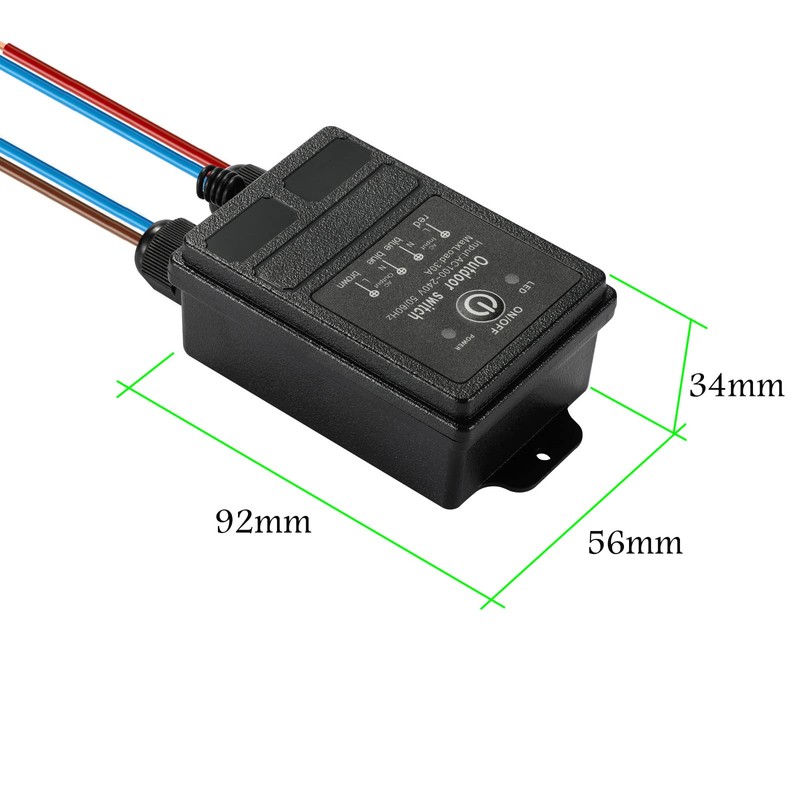 WOODGUILIN Wireless Relay Switch 12V Remote Control Switch DC12V/24V/48V/72V 30A