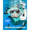 Bairuifu Kids Swim Goggles Snorkel Mask, Latest 3-Window Lens Wide