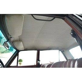 OMEGA W123 Coupe, Sedan & SW Perforated Headliner Compatible with Mercedes, Cream (Sedan Without Sunroof, Cream)