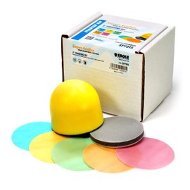 Super Assilex 3 inch Sanding Disc Starter Kit, SP7315, K600 - K1500, 25 Discs + 1 Interface Pad + Palm Sander
