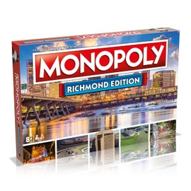 Monopoly Board Game Richmond Edition: 2-6 Players Family Board Games for Kids and Adults, Board Games for Kids 8 and up, for Kids and Adults, Ideal for Game Night