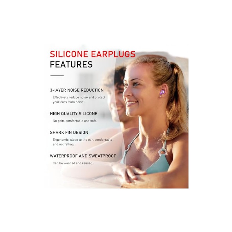 Runmeihe Noise Cancelling Ear Plugs for Sleeping, Swimming, Studying, Working,