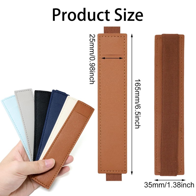 RANYAKE 12PCS Pen Holder for Notebook,PU Leather Pen Sleeve,Pouch Elastic