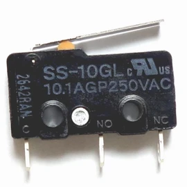 Omron SS-10GL 10.1A Ultra-Compact Basic Switch, Hinged Lever