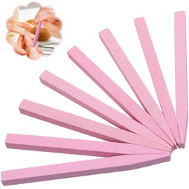 8 Pieces Stone Nail File Pumice Stick for Fingernails Pumice Rock Nail Cuticle Pusher Rock File for Home Salon Toenail Buffing Tool(Pink)