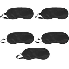 5 Pack Eye Sleep Masks, Eye Sleep Covering, Eye Blinderfold for Sleeping,Travel, Party Games, Supply (Red)