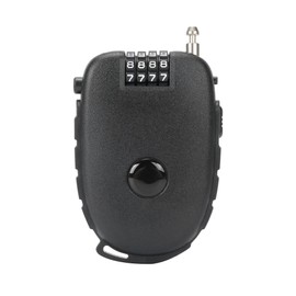 TOKCKYBL 4-Digit Combination Lock with 27.5 Inch Quickly Retractable Steel Cables - Keyless Security for Bike, Helmet, Ski, Snowboard, Stroller, Luggage, Door, Gate, Fences, Backpack & More