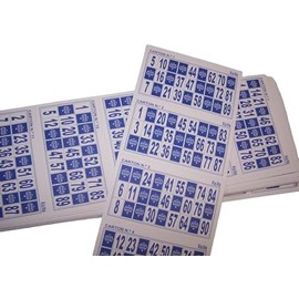KEKA 120 Cajas para Bingo Tradicional, 90 Bolas (Azul)