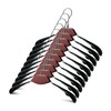 Kostaverite Wooden Clothes Hangers with 360 Degree Silver Hook |