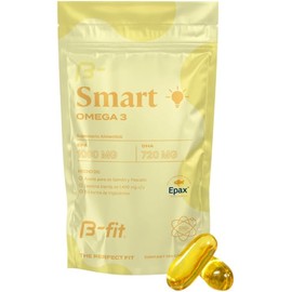 B-FIT B Omega 3 1800 mg Ácidos Grasos - 1080 mg EPA y 720 mg DHA - 130 Cápsulas de Omega-3 de Salmón Noruego y Pescado de Agua Fría - Patente EPAX - Cápsulas Softgel Inoloras