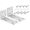 sourcing map L Corner Braces, 2Pcs 80x35x40mm - Stainless Steel