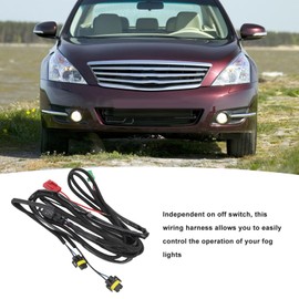 DC12V H11 Fog Light Switch Wiring Harness Kit with 40A Relay,Compatible with Nissan Altima 2004 to 2013,Includes LED Light Bar Wiring Harness Kit