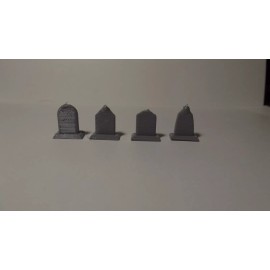 Unbranded H.O. Scale 4 More Gravestones for your Graveyard.  3D Printed   G20