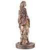 Veronese Miniature Figurine Germanic Valkyrie on Horse, Hand-Painted Bronze