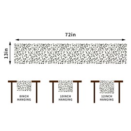 Linen Musical Notes Table Runner Black and White Musical Notes Tablecloth Music Party Decorations and Supplies for Home Kitchen Table-13×72''
