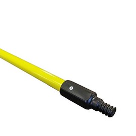 American Select Tubing 60" Yellow Powder Coated Metal Broom Handle with Black Hex Thread