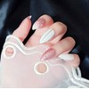 Set of 24 Nail Tips Long Fake Nails Tongues Waterdrop