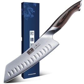 Cuchillo de chef de 8 pulgadas, cuchillo de cocina profesional ultra afilado, hecho de acero inoxidable de alto carbono (3Cr13) con mango ergonómico p