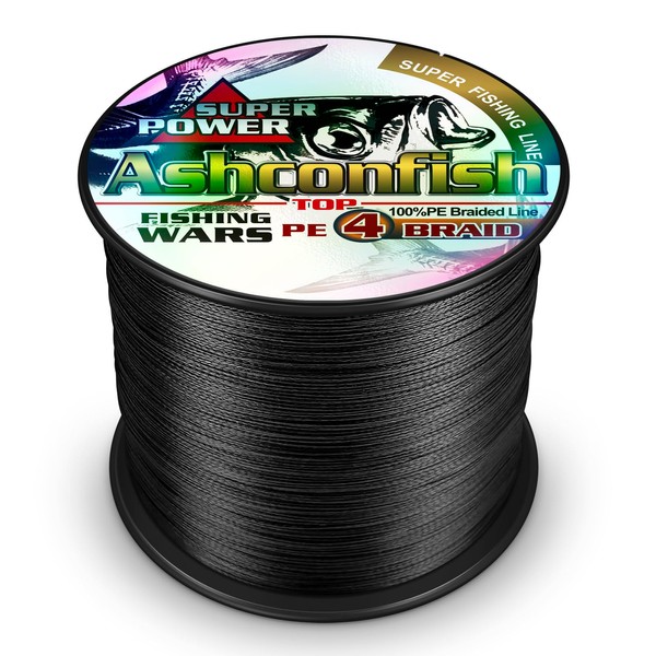 Ashconfish Polyethylene 4 Braid Fishing Line, Super High Strength, High