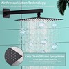 RTTWYYUU Matte Black Shower Head and Handle Set 10 Inch,