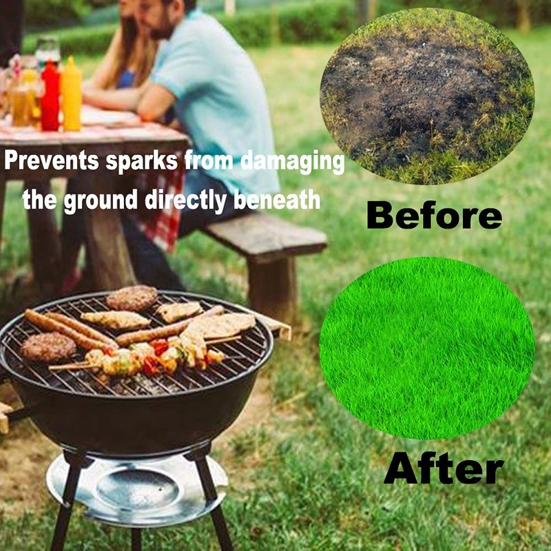 Black Fire Pit Protection for Decking, Grass, BBQ & Patio