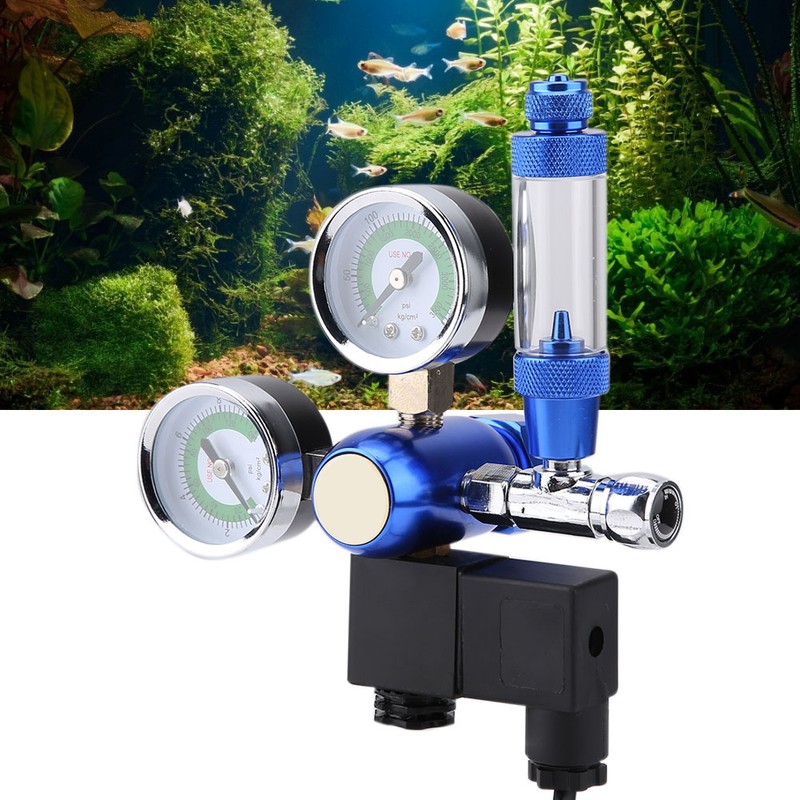 G5/8 Aquarium CO2 Regulator Check Valve Bubble Counter with Solenoid