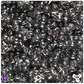 BeadTin Jet Transparent 11mm TriBead Craft Beads (500pcs)