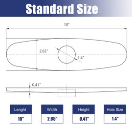 Sink Hole Cover Deck Plate, Faucet Escutcheon Plate for 1 or 3 Hole Bathroom or Kitchen Sink Faucet Mixer Tap, Stainless Steel Deck Escutcheon, Brushed Cover Deck Plate
