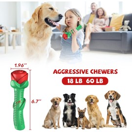 ucho ucho Dog Toys for Aggressive Chewers, Rose Dog Toy for Small Medium Dogs, Interactive Chew Toys for Training and Cleaning Teeth