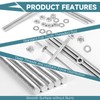 Pack of 5 Threaded Rods M8 x 200 mm, Threaded