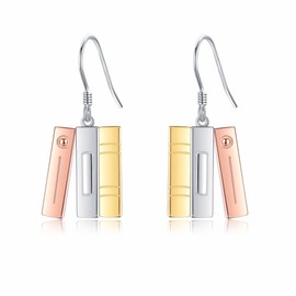 Book Earrings Sterling Silver Book Dangle Earrings Teacher Jewelry For Women