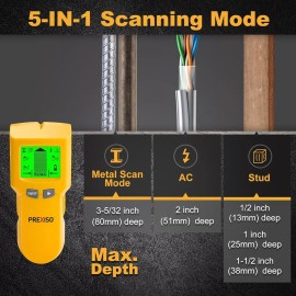 PREXISO Stud Finder Wall Scanner 5-In-1 Wall Stud Finders&Scanne